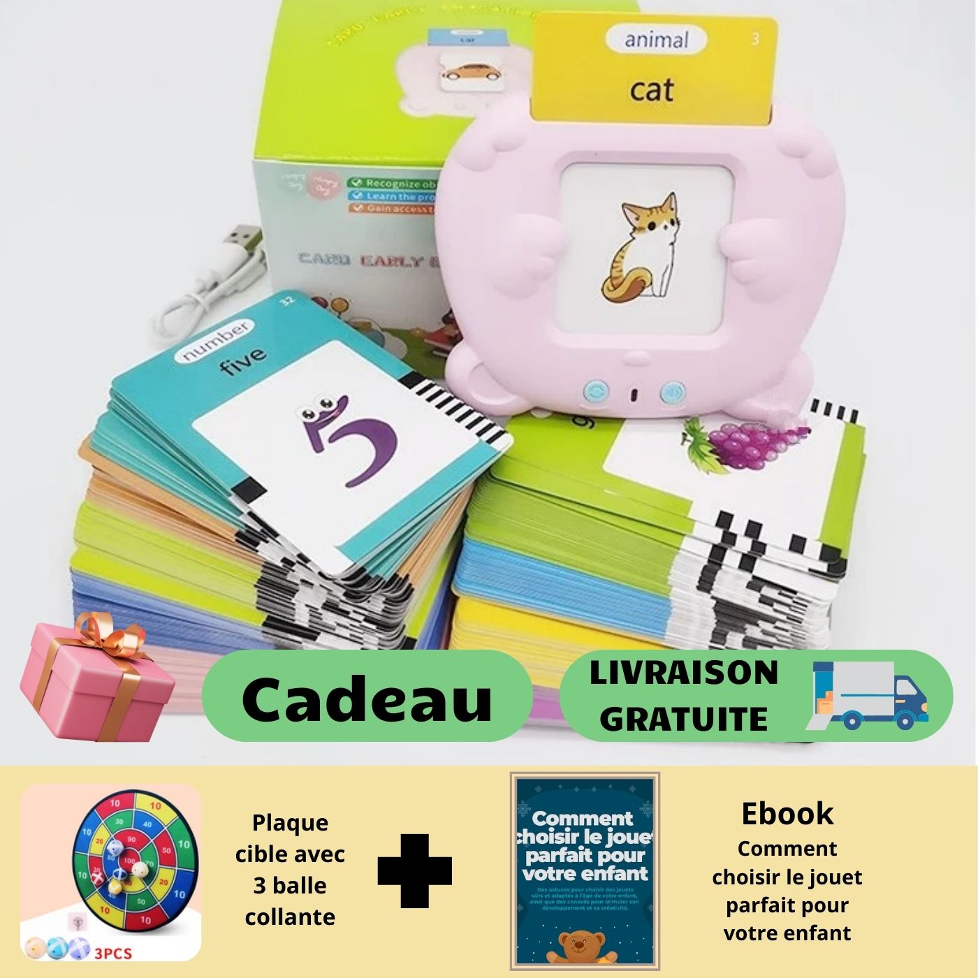 EduCart™ / Cartes flash interactives pour enfants - Petitsbeautes