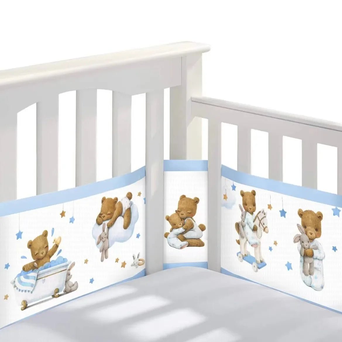 Tour de lit bebe garçon | Ours Bleu - Petitsbeautes