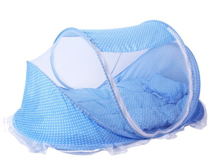 Pliable Bébé Moustiquaire Avec Oreiller + Net 2 pièces Ensemble