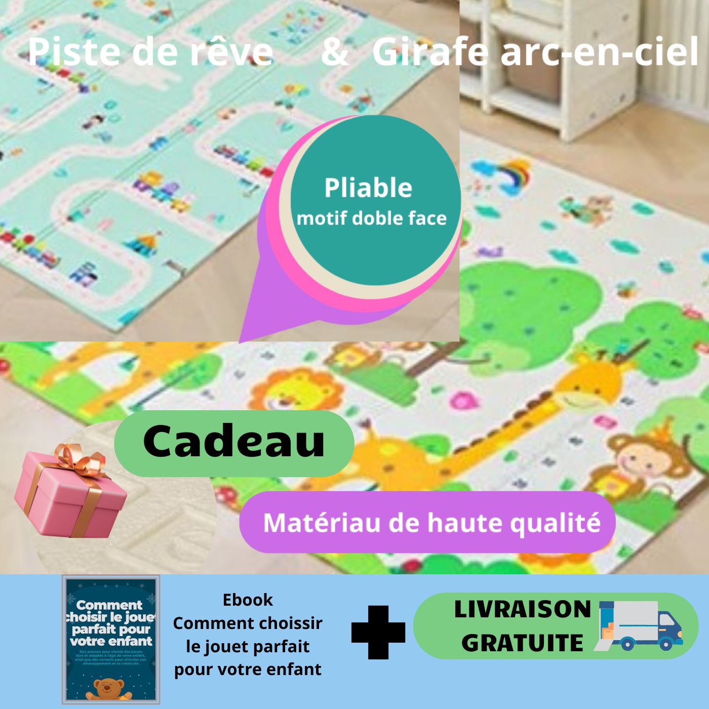 Tapitap™/Tapis de jeu pliable pour enfants