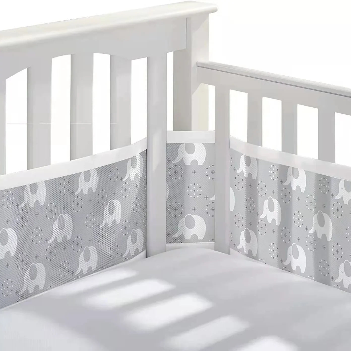2 - Pack Breathable Mesh Crib Bumpers – Summer Baby Bedding Set for Newborn Cot Safety (Copie) (Copie) (Copie) - Petitsbeautes
