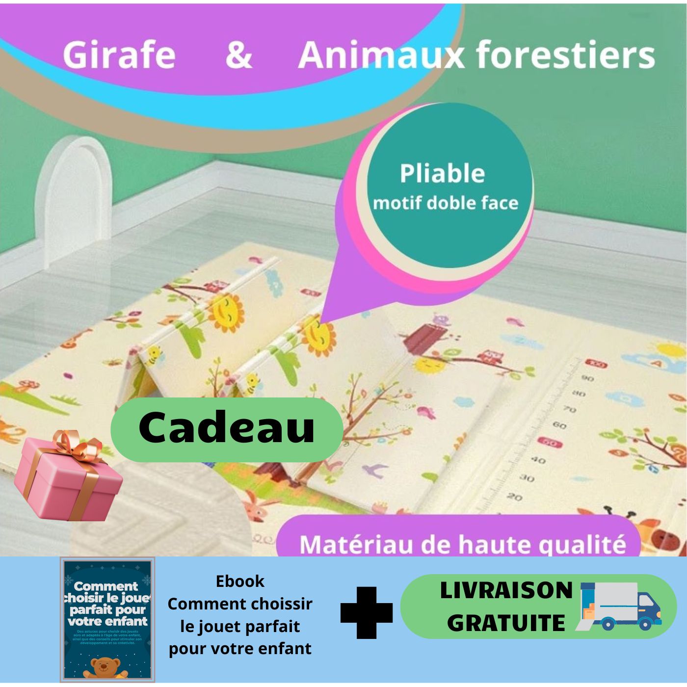 Tapitap™/Tapis de jeu pliable pour enfants