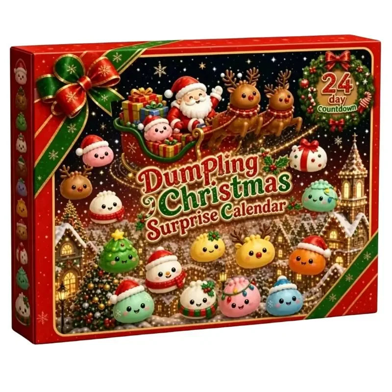 Calendrier de l'Avent squishy coffret traîneau du Père Noël