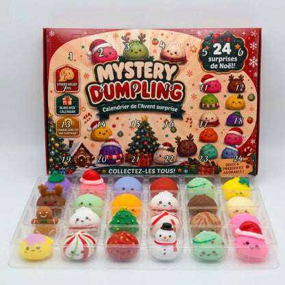 24 squishies surprises du calendrier de l'Avent anti-stress