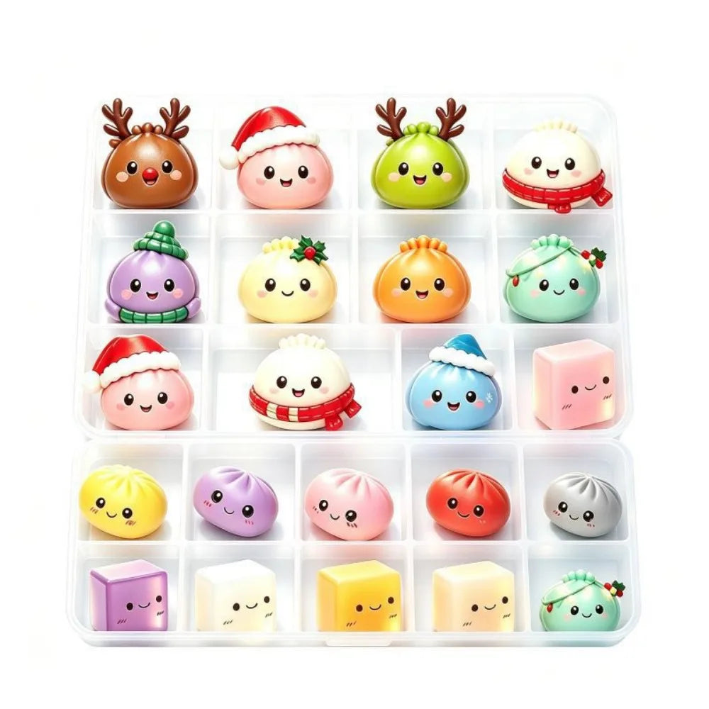 Squishies raviolis de Noël à presser, jouet anti-stress