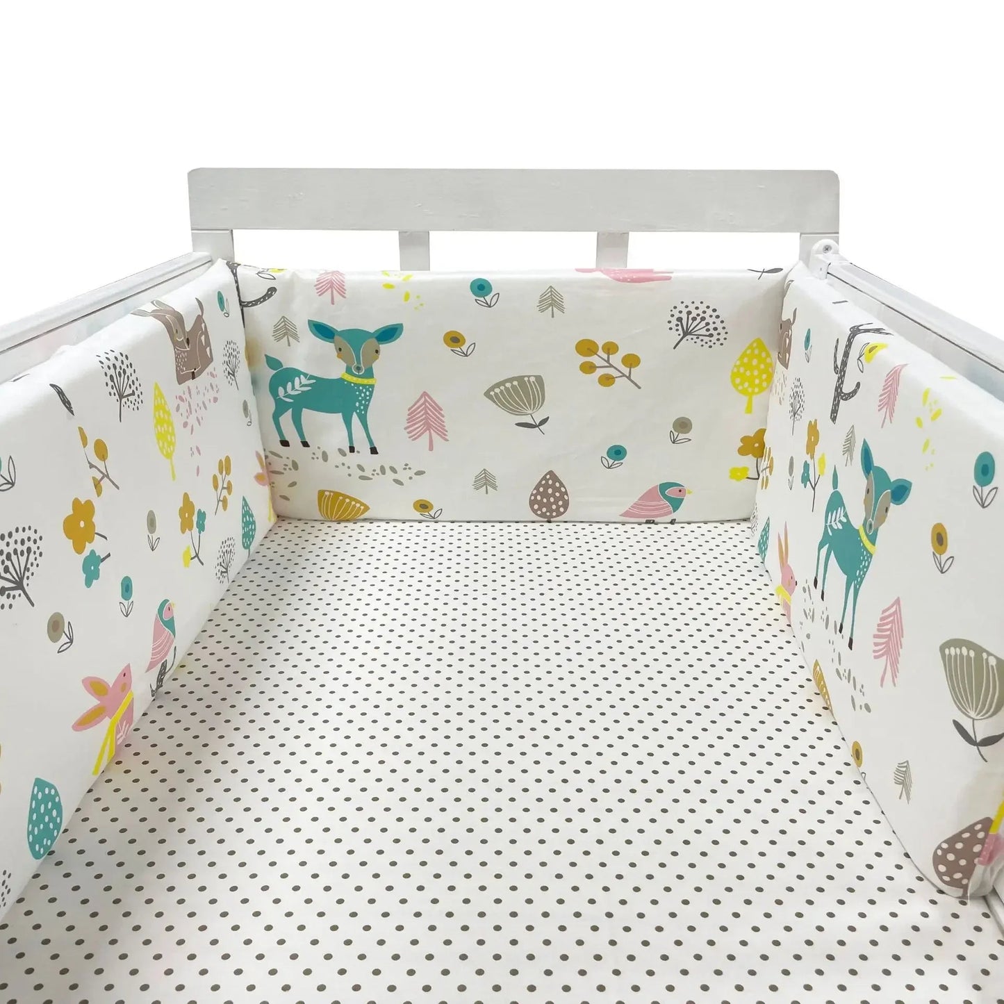 Baby Bed Thicken Bumpers Zipper Design One - piece Crib Around Cushion Cot Protector Pillows 200*30 CM - Petitsbeautes