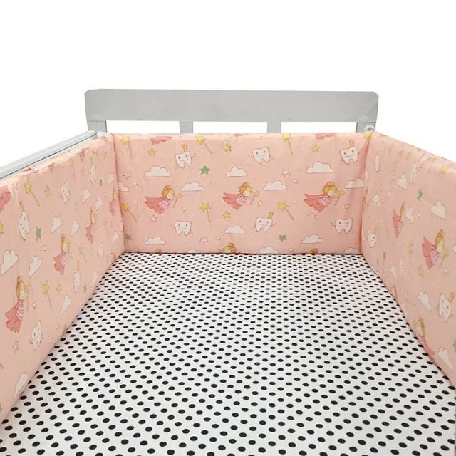 Baby Bed Thicken Bumpers Zipper Design One - piece Crib Around Cushion Cot Protector Pillows 200*30 CM - Petitsbeautes