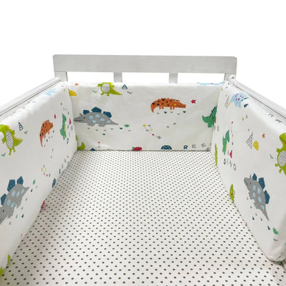 Baby Bed Thicken Bumpers Zipper Design One - piece Crib Around Cushion Cot Protector Pillows 200*30 CM - Petitsbeautes