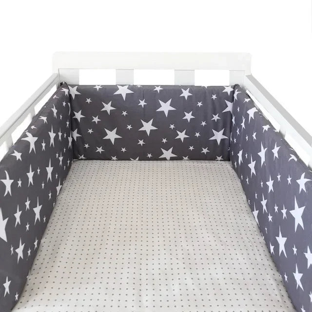 Baby Bed Thicken Bumpers Zipper Design One - piece Crib Around Cushion Cot Protector Pillows 200*30 CM - Petitsbeautes