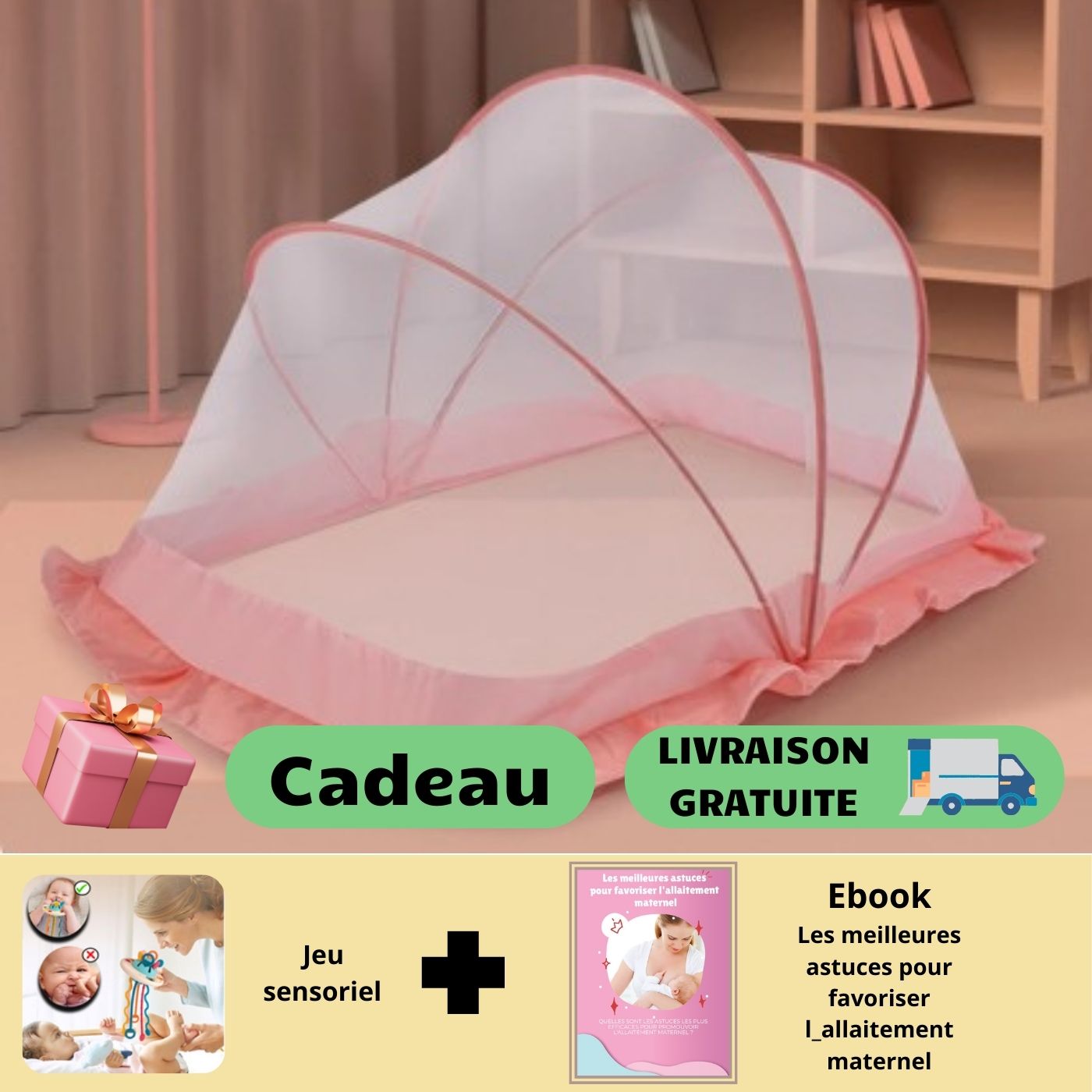 BébéSécur™ /Moustiquaire portable et pliable pour bébé. - Petitsbeautes