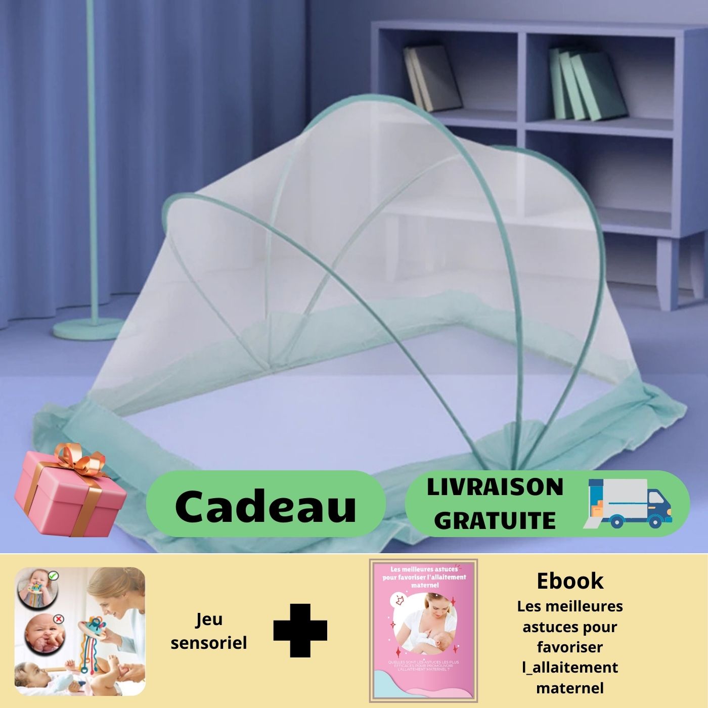 BébéSécur™ /Moustiquaire portable et pliable pour bébé. - Petitsbeautes