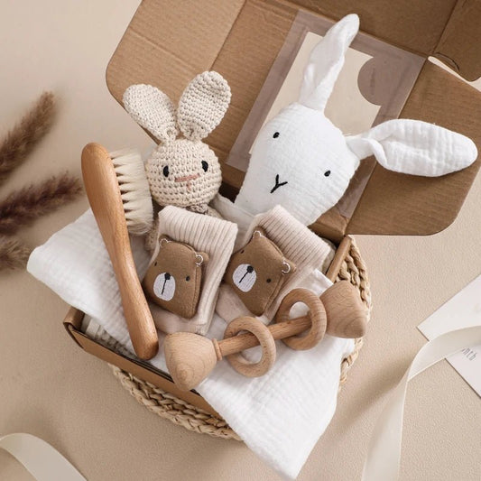 Coffret naissance bain et câlin | 7 pièces - Petitsbeautes