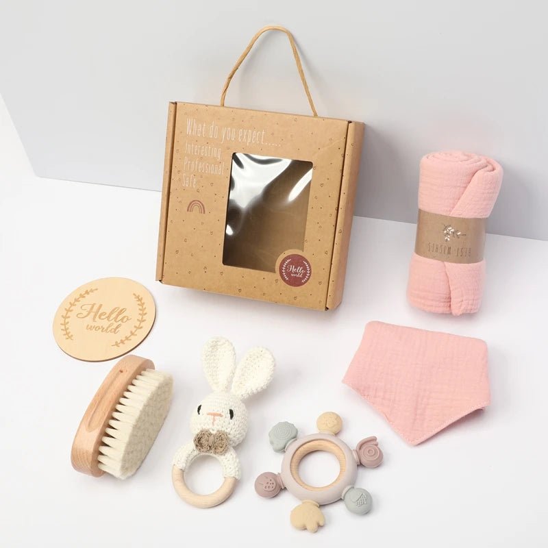Coffret naissance bain et câlin | 7 pièces - Petitsbeautes