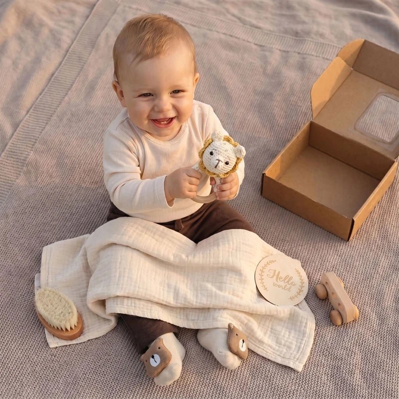 Coffret naissance bain et câlin | 7 pièces - Petitsbeautes