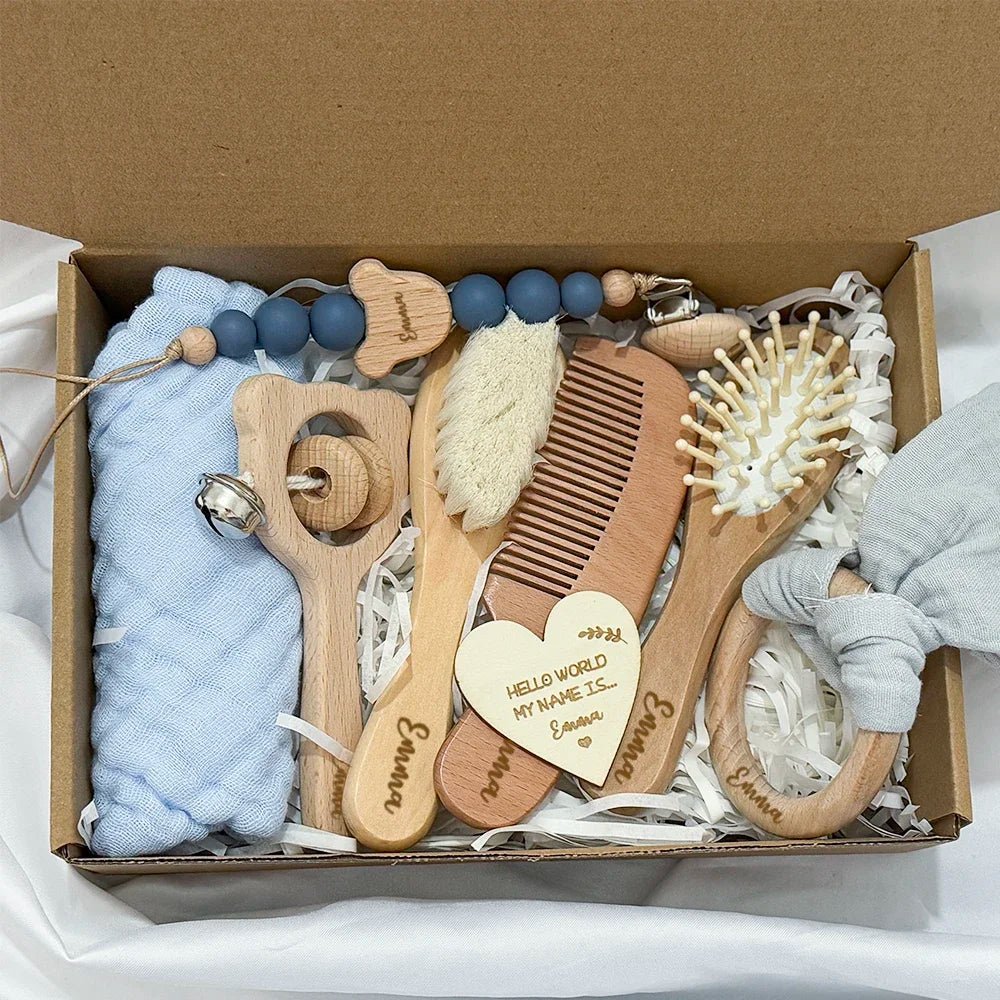 Coffret naissance personnalisé prénom | Bois 8 pièces 8
