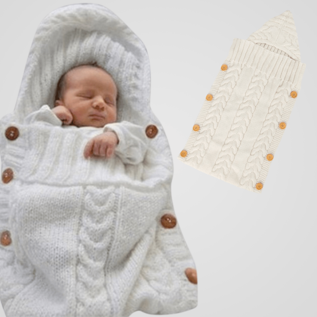 Couverture pour emmaillotage | Câlin Tricoté™ - Petitsbeautes