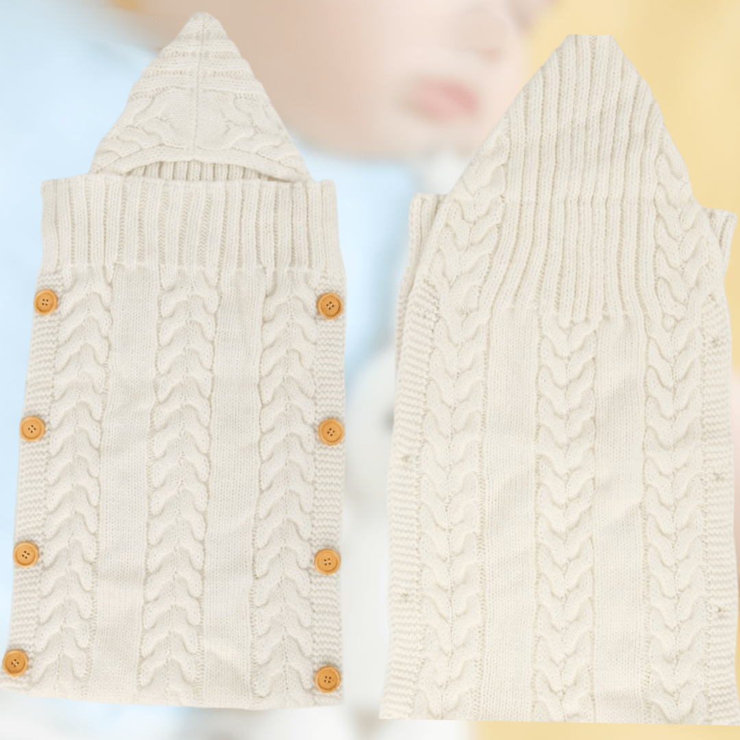 Couverture pour emmaillotage | Câlin Tricoté™ - Petitsbeautes