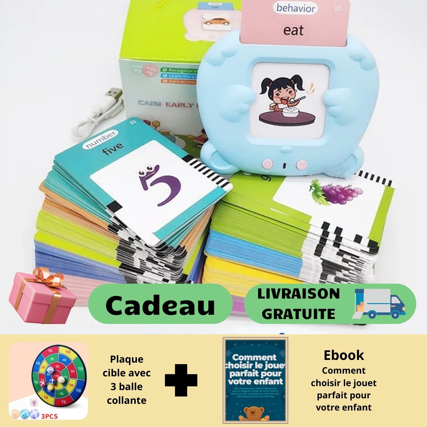 EduCart™ / Cartes flash interactives pour enfants - Petitsbeautes