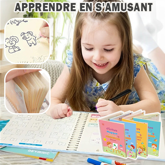 Calli-Magique™/Cahiers de calligraphie magique pour Enfants.