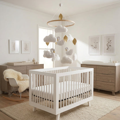 Mobile bébé | Cygnes et Nuages - Petitsbeautes