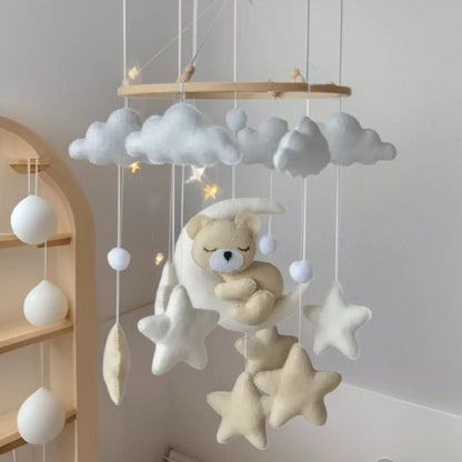 Mobile bébé | Ourson Endormi sur la Lune