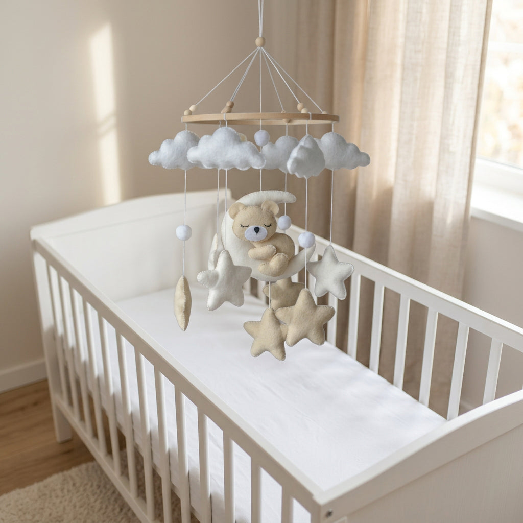 Mobile bébé | Ourson Endormi sur la Lune 6