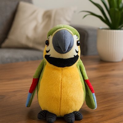 Peluche Interactive Perroquet Parlant ParliPop | Éducative Enfants - Petitsbeautes