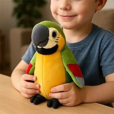 Peluche Interactive Perroquet Parlant ParliPop | Éducative Enfants - Petitsbeautes