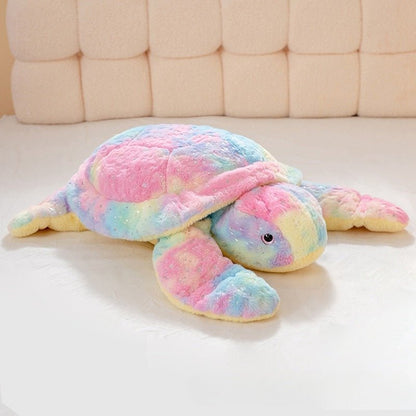 Peluche Tortue Tie - Dye Colorée Douce - Petitsbeautes