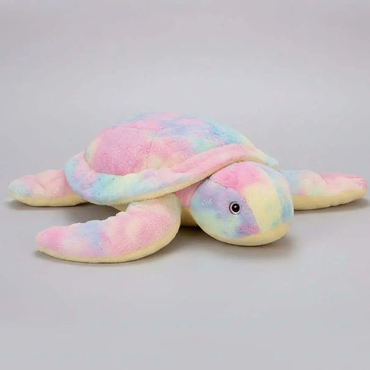 Peluche Tortue Tie-Dye Colorée Douce, peluche colorée et douce pour enfants, compagnon de jeu.
