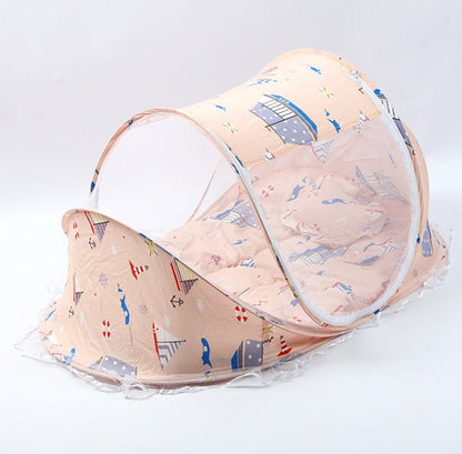 Pliable Bébé Moustiquaire Avec Oreiller + Net 2 pièces Ensemble - Petitsbeautes