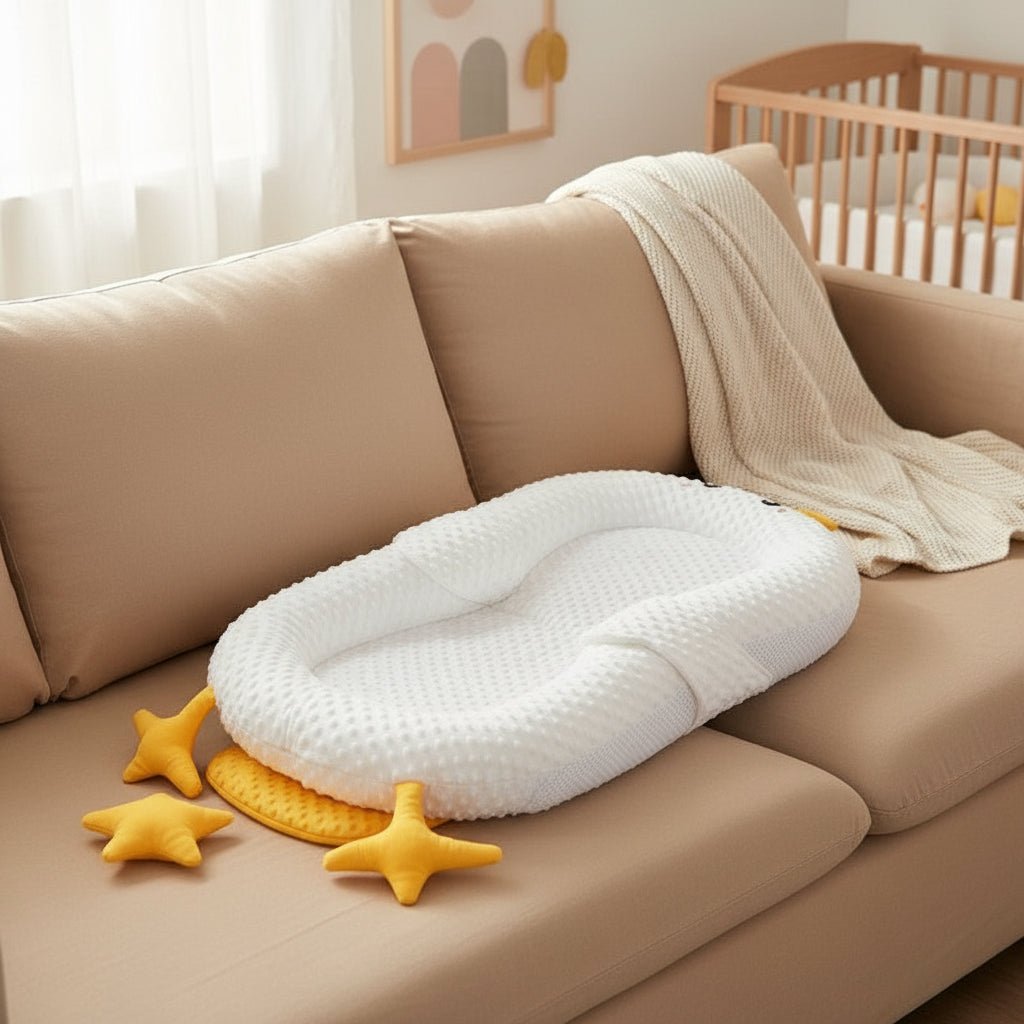 Réducteur de Lit Bébé Coton Bio Incliné 15° - Petitsbeautes