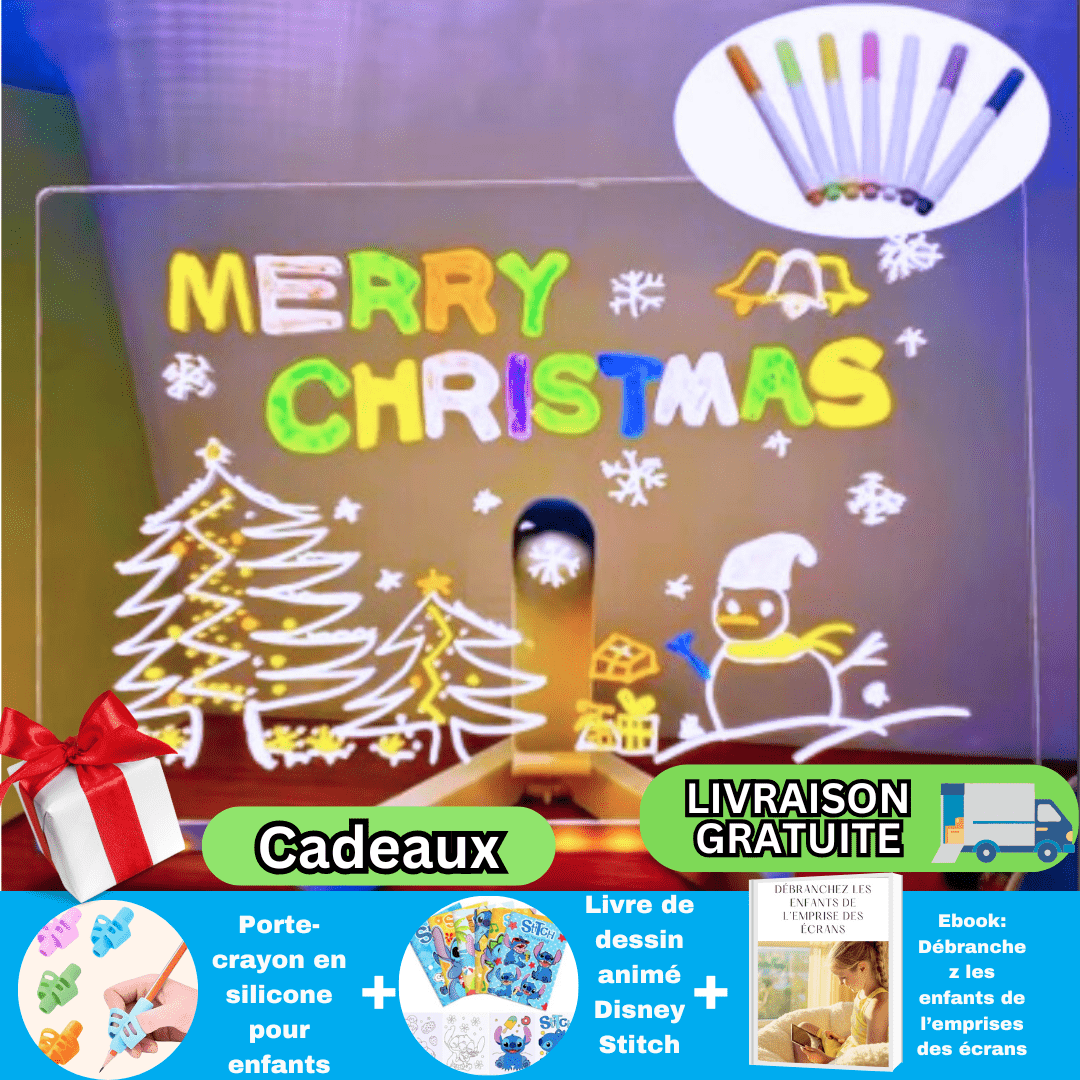 Tableau de dessin lumineux pour enfants - Petitsbeautes