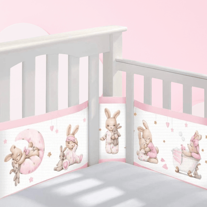 Tour de lit bébé Fille | Lapin Rose - Petitsbeautes