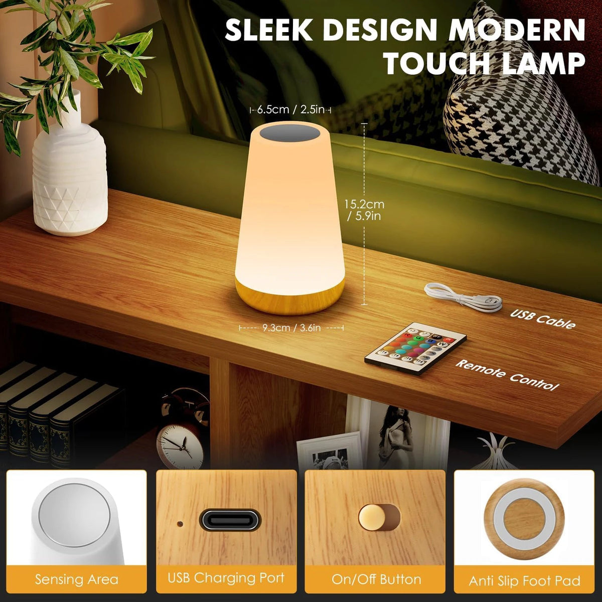 Veilleuse Bébé Rechargeable 13 Couleurs | Lampe Tactile - Petitsbeautes
